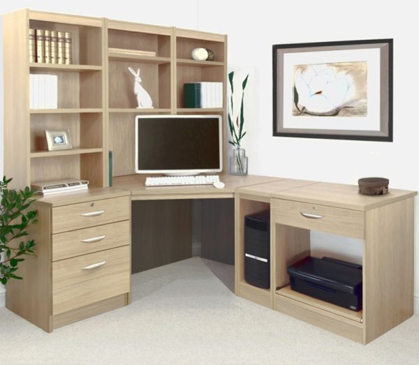 home office furniture set in sandstone finish