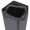 office recycling bin showing bag ring on top