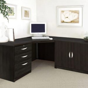 home office corner desk black with office storage