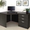 home office computer desk black with filing drawer and shallow drawers