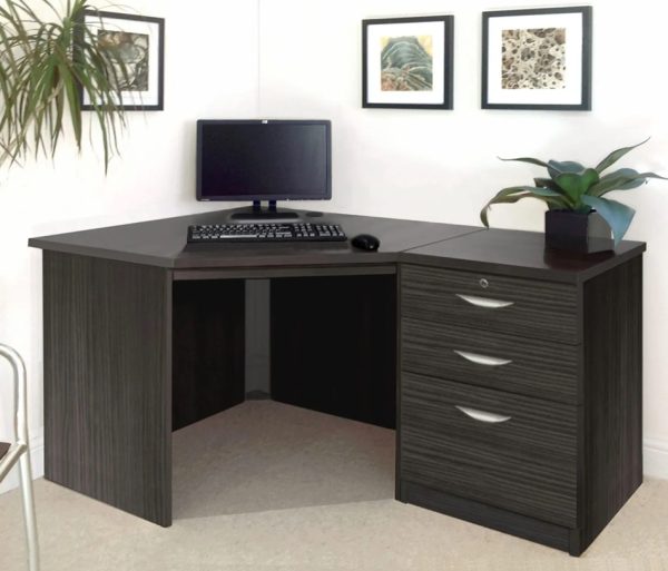 home office computer desk black with filing drawer and shallow drawers