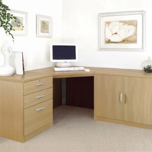 home office corner desk oak with storage