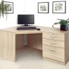 home office corner desk with drawer unit