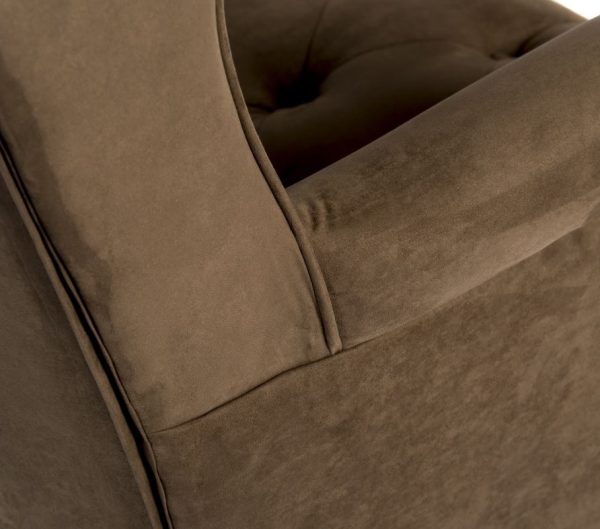 brown suede office chair close up of arm