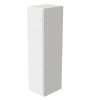 london lockers in white finish with 4 compartments