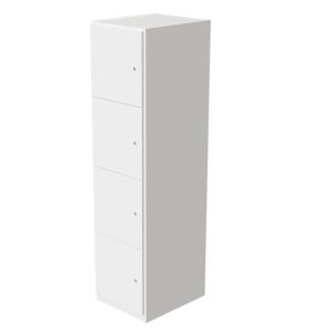 london lockers in white finish with 4 compartments