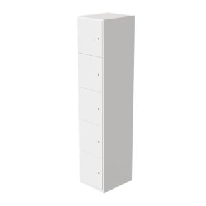 london lockers in white finish with 5 compartments