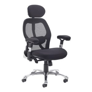 mesh back executive chair. Black finish