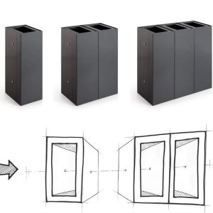 office recycling bins diagram of how they attach