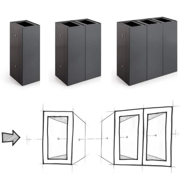 office recycling bins diagram of how they attach