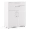White office storage cupboard with 2 doors and 2 drawers