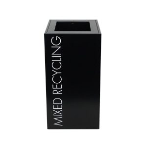 Black Mixed Recycling office recycling bin