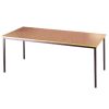 rectangular meeting table with beech top and graphite legs