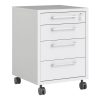4 drawer mobile office desk pedestal white