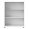 white office bookcase with 2 shelves