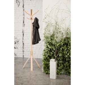 bistro style coat stand light wood