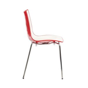 cafe chair with red and white seat