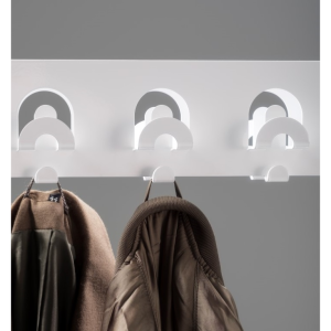 wall mounted coat hooks white with coats hanging