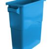 blue slim office recycling bin no lid