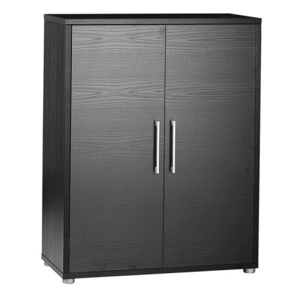 black office storage cupboard