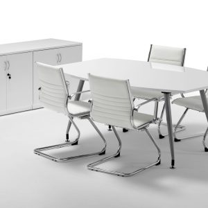 board room furniture white cupboard and meeting table in high gloss finish