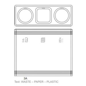 line drawing of office recycling bin