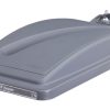 grey office recycling bin lid with slot and lock